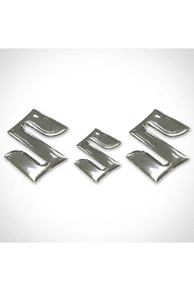 Redline Grafik Suzuki 3D Gümüş Logo 3 Adet