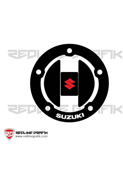 Redline Grafik Suzuki Siyah Depo Kapak Pad Sticker