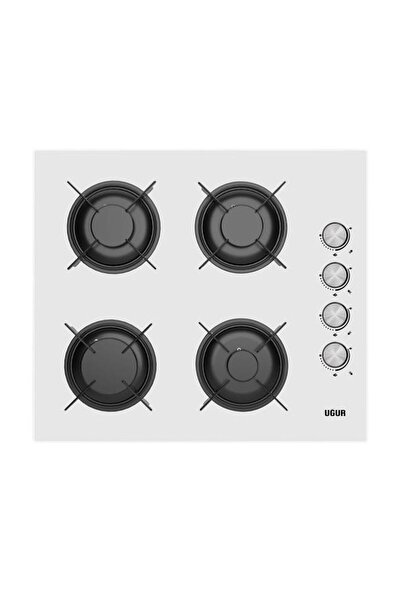 Uğur UEO 6040WO BCY 2R1 58 cm Beyaz Cam Ankastre Ocak