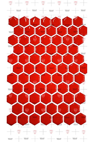 Redline Grafik Bal Petek 3D Sticker 70 Parça kırmızı Yan Pad