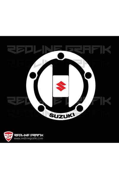 Redline Grafik Suzuki Beyaz Depo Kapak Pad Sticker