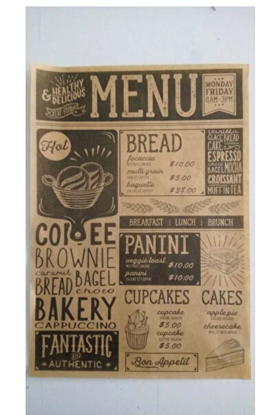 AYGÖREN HOME Kendinden Desenli Yağlı Kağıt | 50 Adet Vintage Gazete Desen Sunum Kağıdı | Karışık Desen