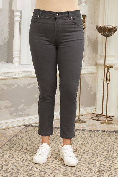 RMG Plus Size Smoked Cotton Trousers