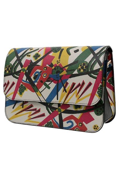 Dogo Women's Vegan Leather Multicolored Handbag - Beauty In Chaos Design