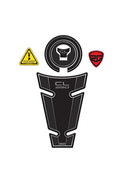 Redline Grafik Redlinegrafik Honda Cl 250 2023-2024 Uyumlu Karbon Black Tank ...