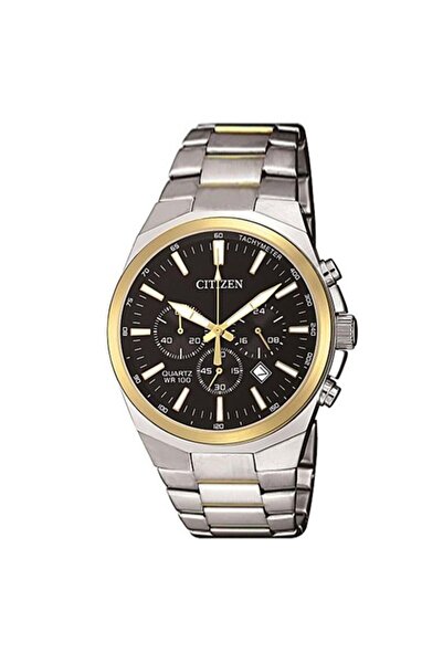 Citizen An8174-58E Quartz Steel Grey Black Dial 41mm Men's Wrist Watch