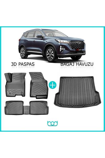 Bod Chery Tiggo 7 Pro/Max 3D Havuzlu Paspas ve Bagaj Havuzu Seti