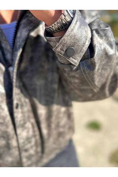 elkumoda Αδιάβροχο και αντιανεμικό καπιτονέ δερμάτινο μπουφάν Oversize - Φερμουάρ, Γέμισμα Micro Gel