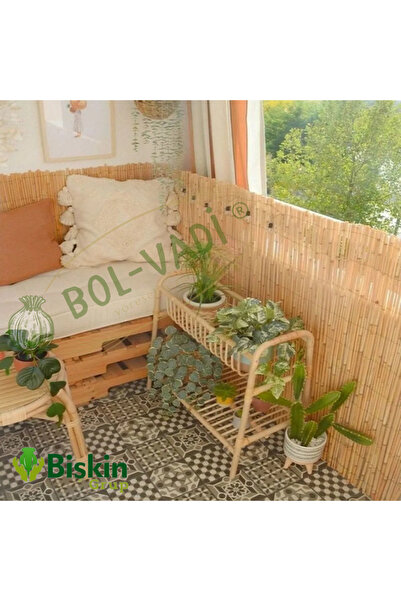 Bolvadi 1Metre Yükseklik X 4 Metre Genişlik Bambu Kamış Hasır Çit Dekoratif Bahçe Balkon ve Duvar Çiti .