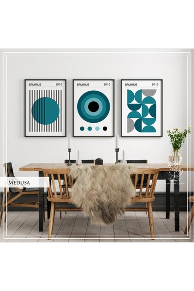 Tablomtr Μεταλλικός σκελετός Real Glass Τραπέζι MedusaS Σετ 3 τεμαχίων
