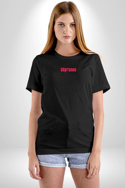 Angemiel Sopranos Black Oversize Women's/Men's T-Shirt - Minimal Printed