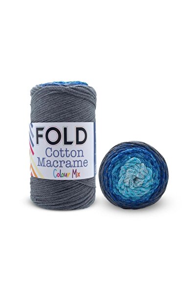 FOLD Macrame de bumbac 2005 Ață de tricotat Tie-Dye - Mix de culori