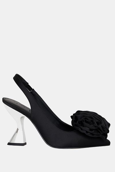 Katy Perry Pantofi cu toc cu detalii florale negre Laterr High pentru femei