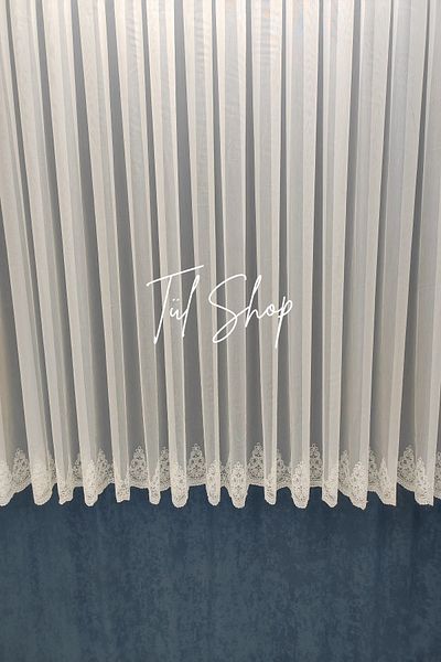 Briz Perde New Season Simple and Fashionable Heavy Gramaged 079 Skirt Titi Model 1/2 Sparse Pleated Tulle Curtain
