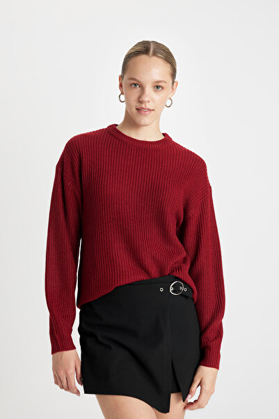 DeFacto Regular Fit Crew Neck Knitwear Sweater