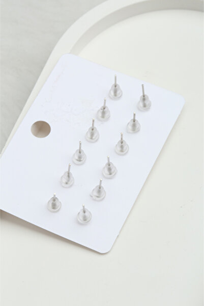 VLM AKSESUAR Set of 12 Stones Multiple Earrings