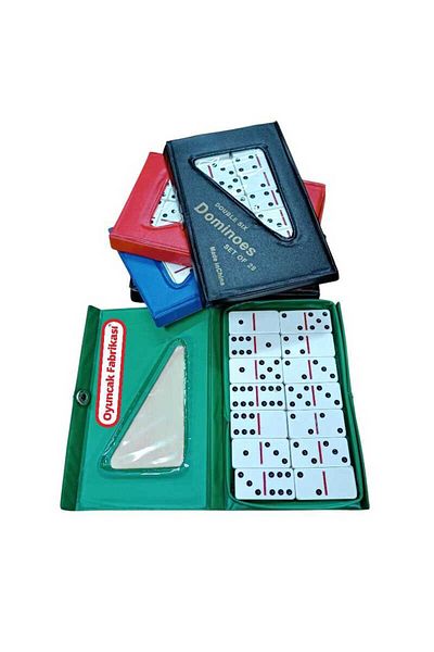 Oyuncakfabrikasi Ceramic Bone Domino Stone Set with Medium Bag Stone Size 4x2cm