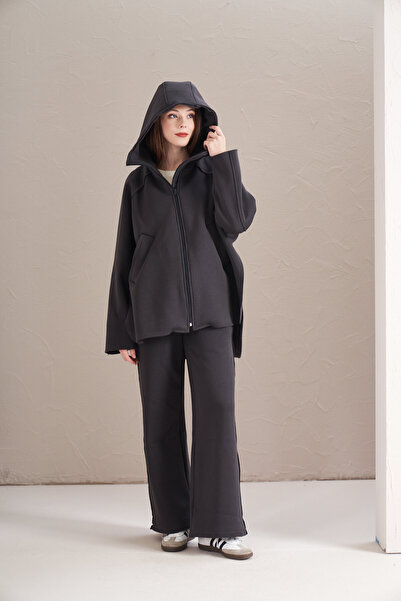 Mevra Αθλητική φόρμα Anthracite 3 Thread Ş επένδυση fleece