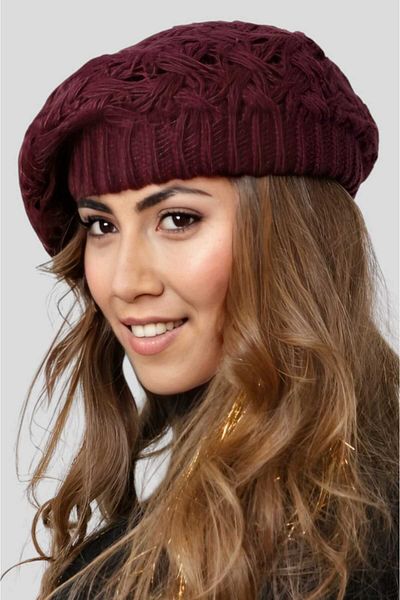 Trenderrs Women's Knitted Knitwear Painter Beret