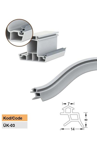 CONTACALL 7mm Gray Pvc Door-Window Change Gasket - Insulation Wick, 10 Meters