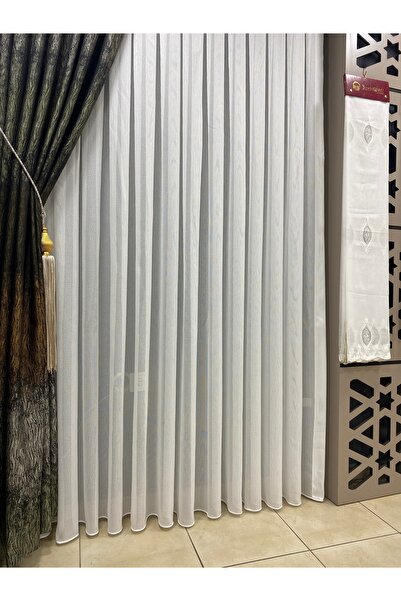 Burç garden sık dokumalı ağır tül perde sık pile