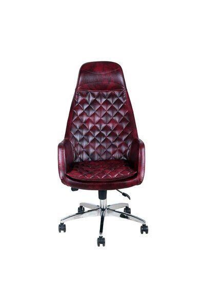 Herkese Mobilya Breda Kapitone Desenli Deri Makam Koltuğu