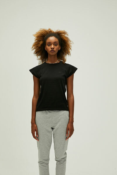 Bad Bear تي شيرت مودرا تي شيرت نسائي أساسي أسود