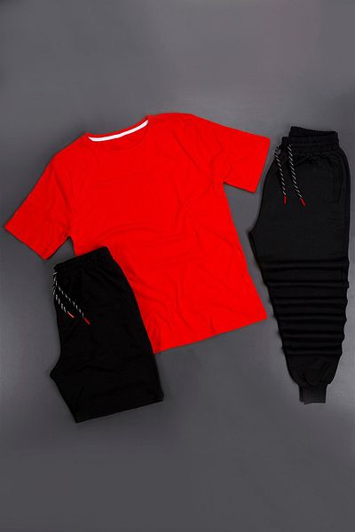 trendypassion 3-teilige Unisex-Sport-Trainingsanzug-Set-Kombination