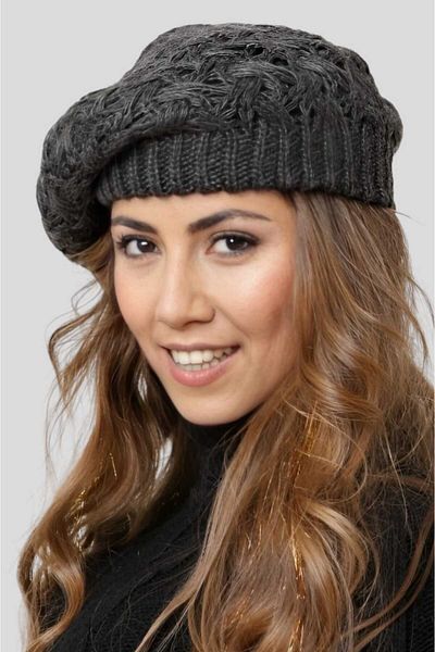 Trenderrs Women's Knitted Knitwear Painter Beret
