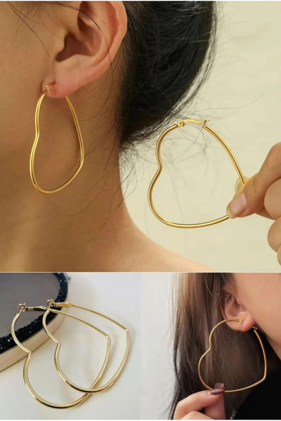 MRK دائرة كبيرة كليب على أقراط القلب