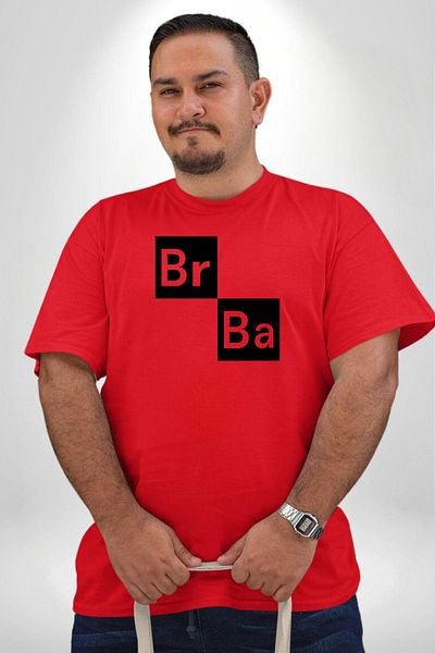 Angemiel تي شيرت أحمر للجنسين من Breaking Bad - مقاس كبير، موديل أساسي مطبوع مسبقًا