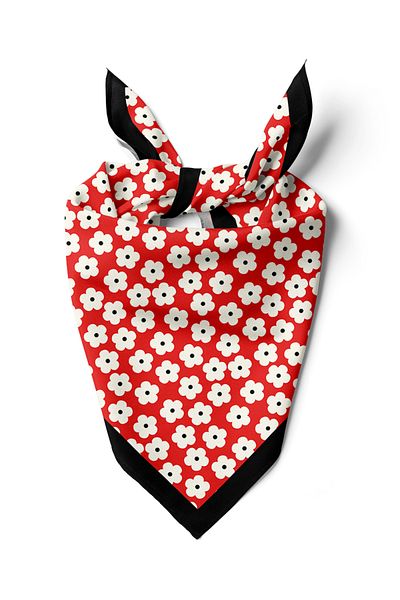 Modabutik 70X70 Daisy Patterned Scarf - Dg0112_22