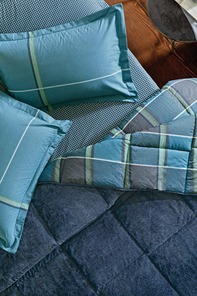 Puffy Leoni Çift Kişilik Threefy Uyku Seti - Lacivert