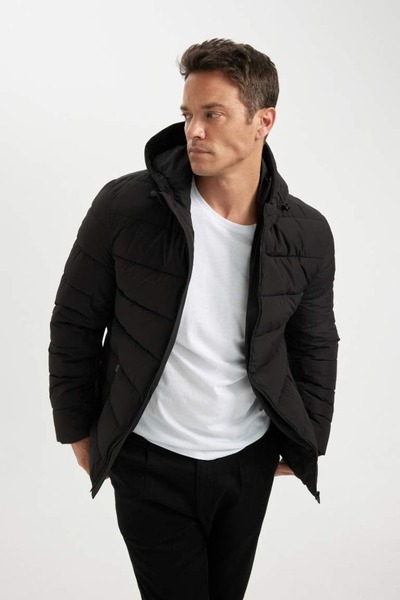 DeFacto Men's Coat R0216Az/Bk27 Black