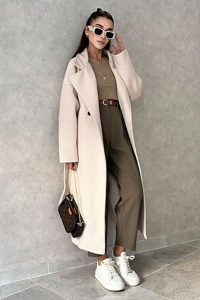 Modamesta Moodamesta New Season Premium Belted Cashmere Coat