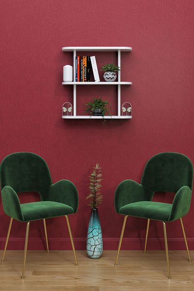moka park avm 2-Shelf Wall Mounted Rectangular Multi-Purpose Wall Shelf