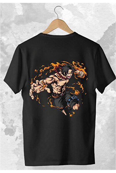 Massgai One Piece Unisex Anime Oversize T-shirt - Πίσω στάμπα, κοντό μανίκι, ...