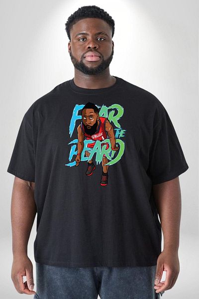 Angemiel James Harden Star Pattern - حذاء كرة سلة أسود للرجال والنساء، مقاس كبير