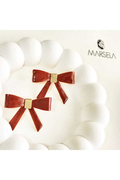 Ebijuteri Bow Figured Earrings