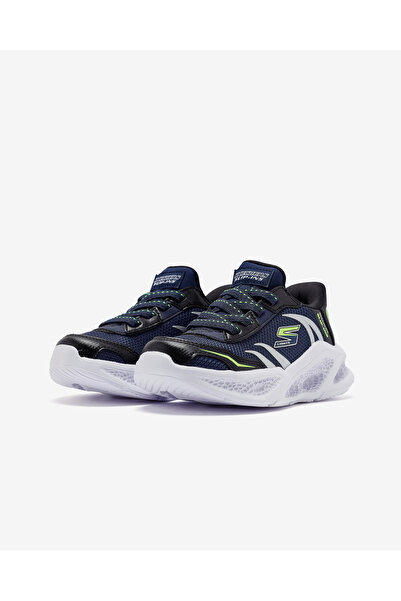 SKECHERS Meteor-lights Brisk-beams 403848L Işıklı Ortopedik Çocuk Spor Ayakkabı LACİVERT