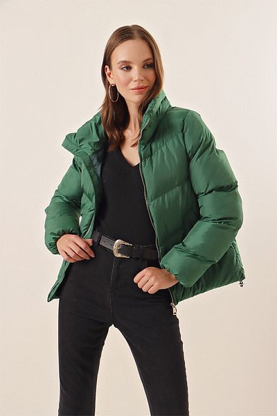 Bigdart Μπουφάν 5205 Stand Collar με φερμουάρ - Emerald Green