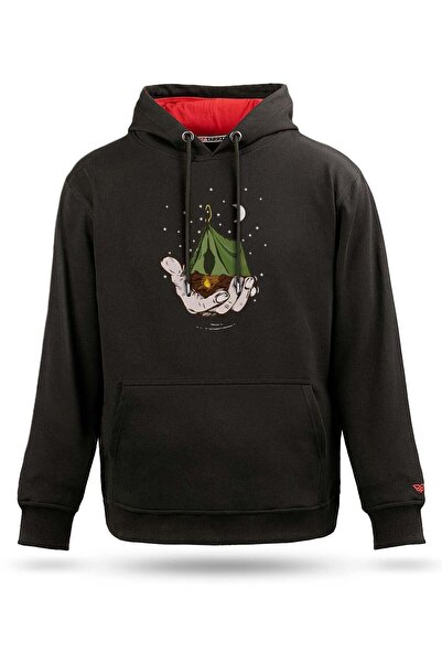 Tarrzzcom Hooded Sweatshirt Camping and Night Design Hooded Sweatshirt