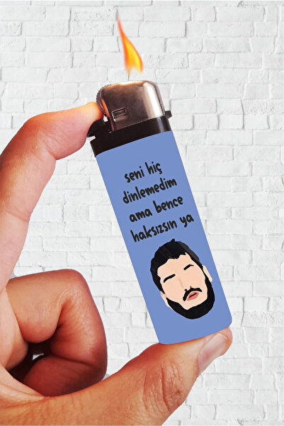 SARANG Çakmak Gibi Yılmaz Seni Hiç Dinlemedim Baskılı Full Kaplamalı Gazlı Çakmak