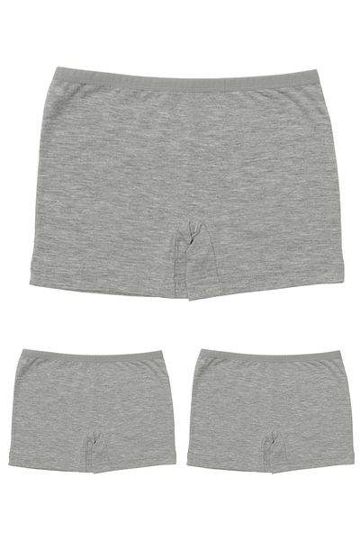 Arma Yıldız 3 Pieces of Gray Boxer Leggings for Girls - Cotton and Lycra