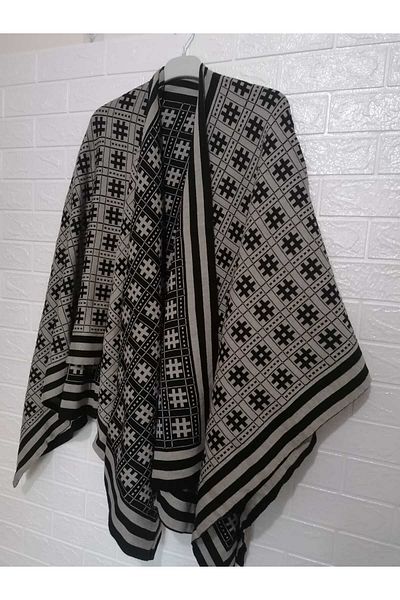 anne moda ankara 1. Ποιοτικό Oversize Long Poncho