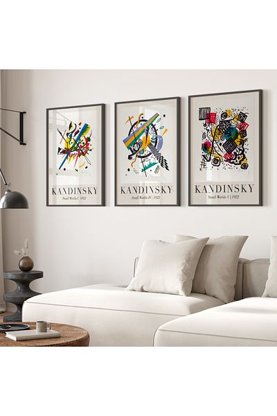 TekTablo Tablou din lemn cu rama 3 piese, modele de pictura pentru decorarea peretelui