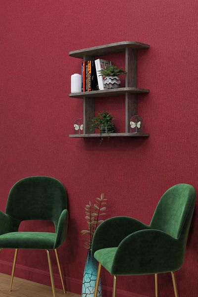 moka park avm 2-Shelf Wall Mounted Rectangular Multi-Purpose Wall Shelf