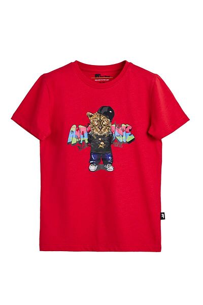 Bad Bear تي شيرت للأطفال مطبوع باللون الأحمر من Youze