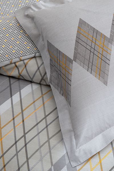 Puffy Sineri Double Ranforce Duvet Cover Set - Gray