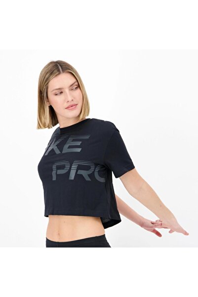 Nike Crna Pro Dri-Fit grafika Skraćeni kroj jastučića za trening, kratki ruka...